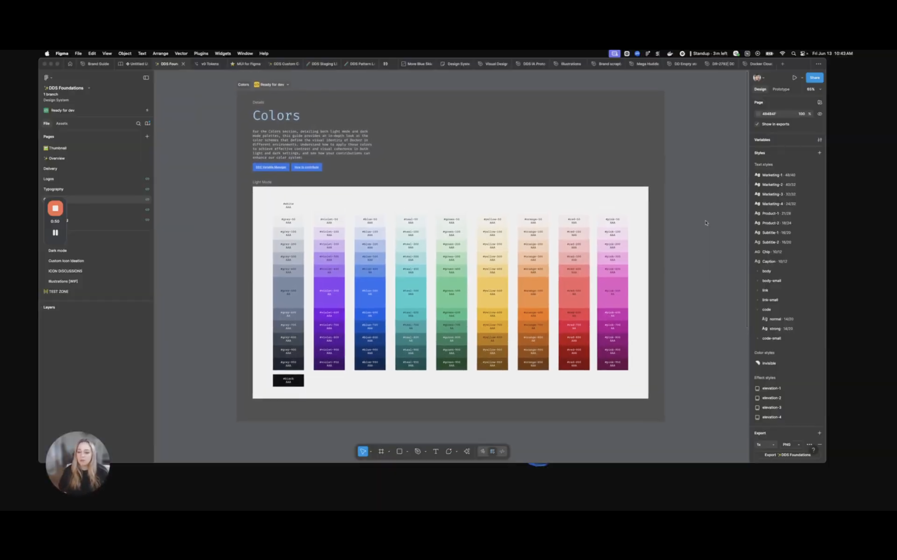 Docker design system color palette