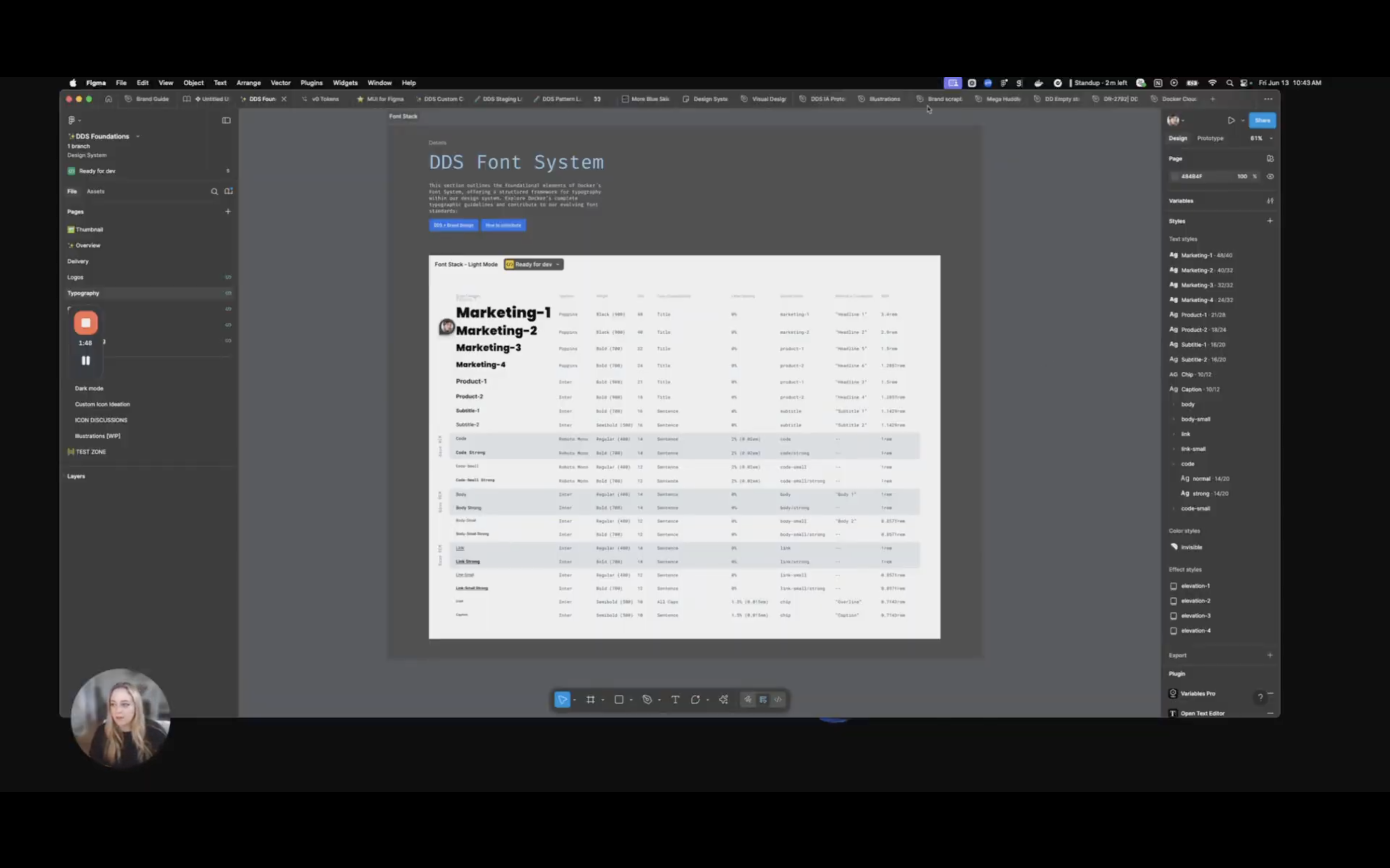 Docker design system typography specifications