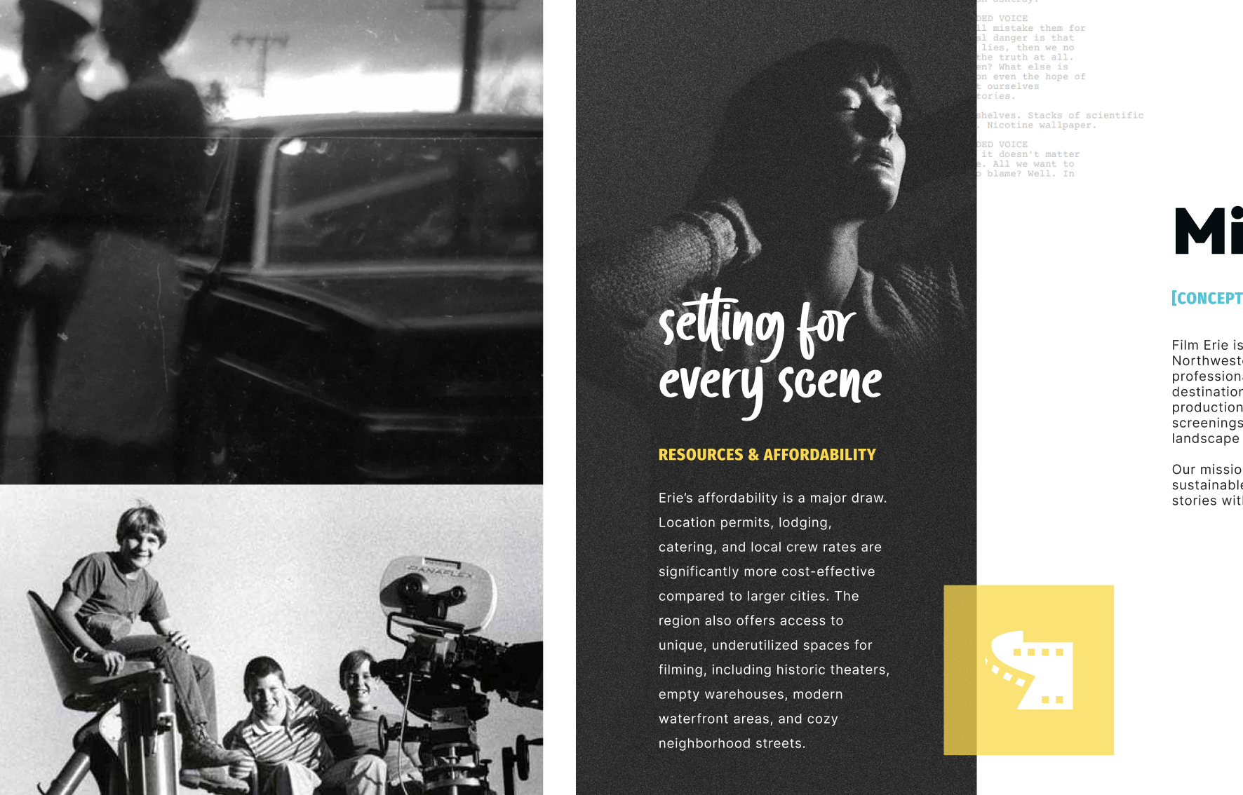 Film Erie brand identity and visual system