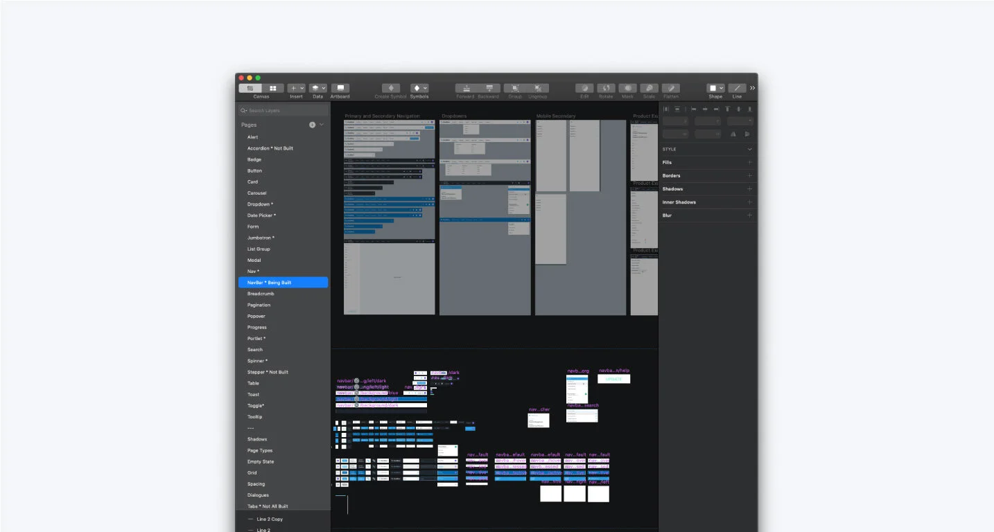 CloudBees navigation design system comprehensive view