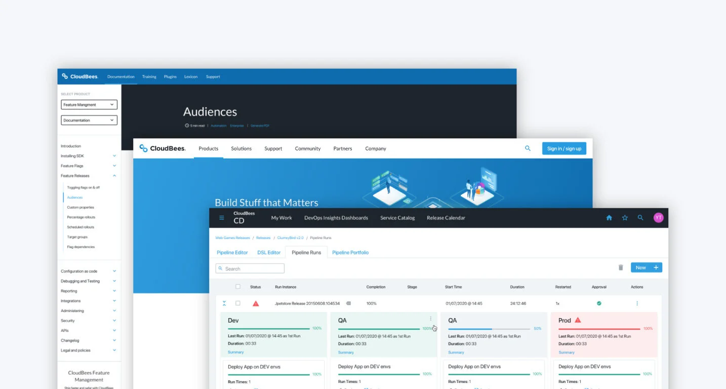 CloudBees Product Navigation